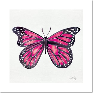 Pink Butteryfly Posters and Art